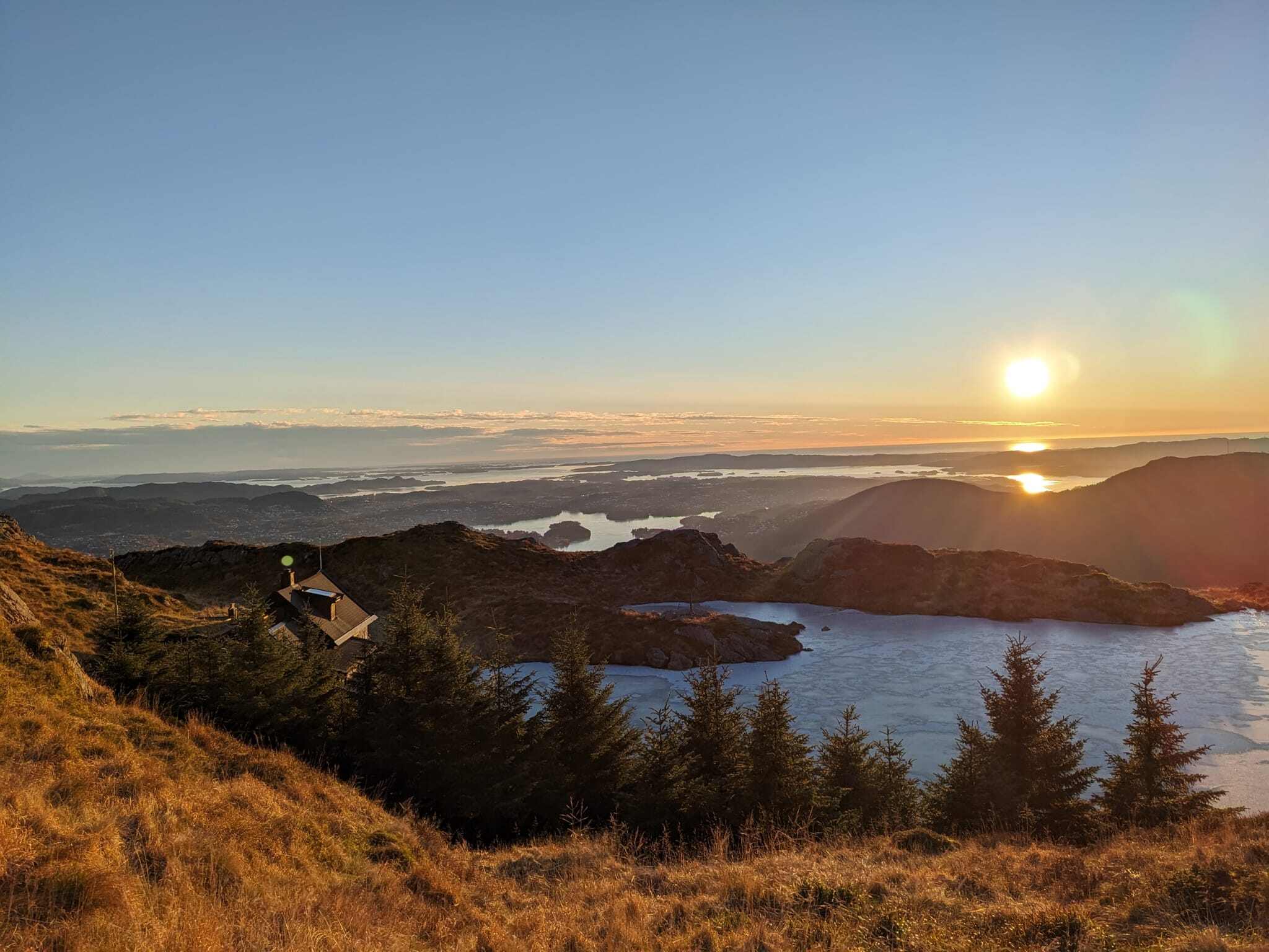 Blick auf Bergen