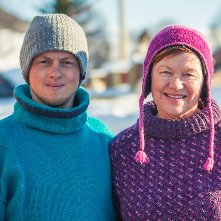 Torkil and Tove smiling for the camera