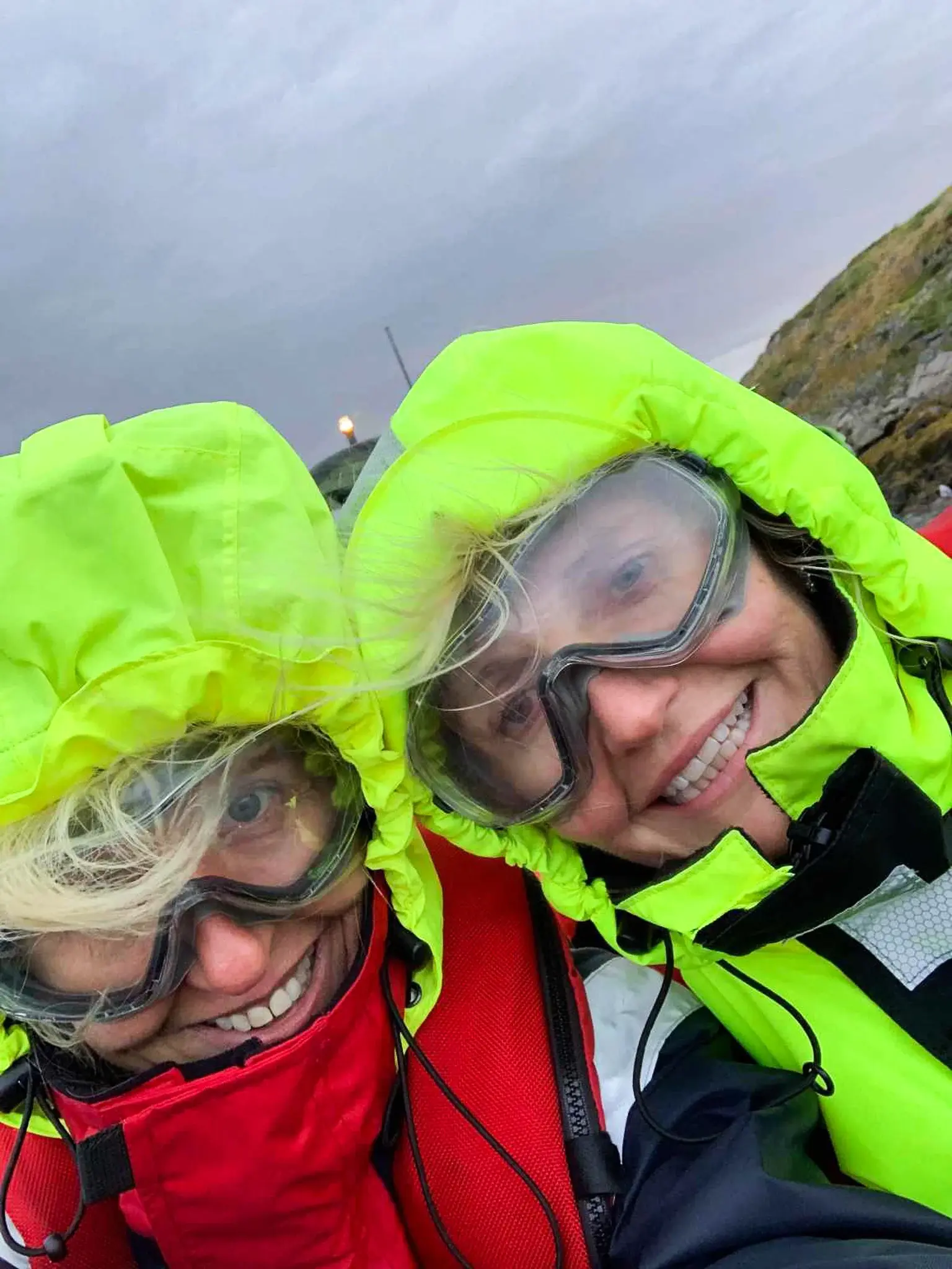 Veronica and Lise on a RIB-adventure