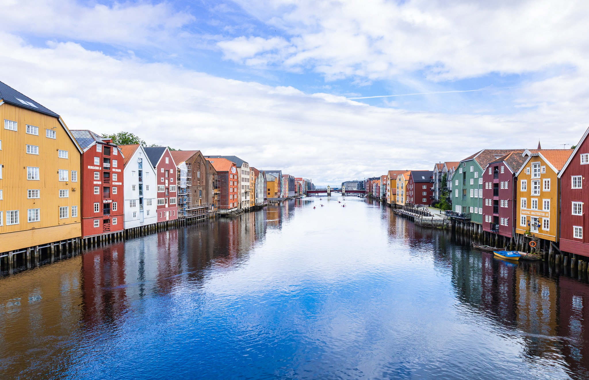 Vibrant houses by the Nidelva river